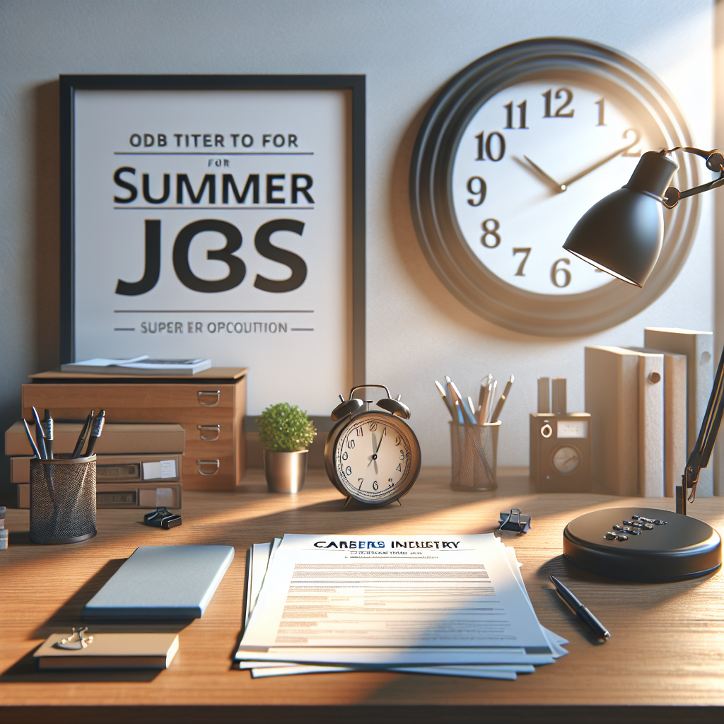 When Is the Best Time To Apply for Summer Jobs?