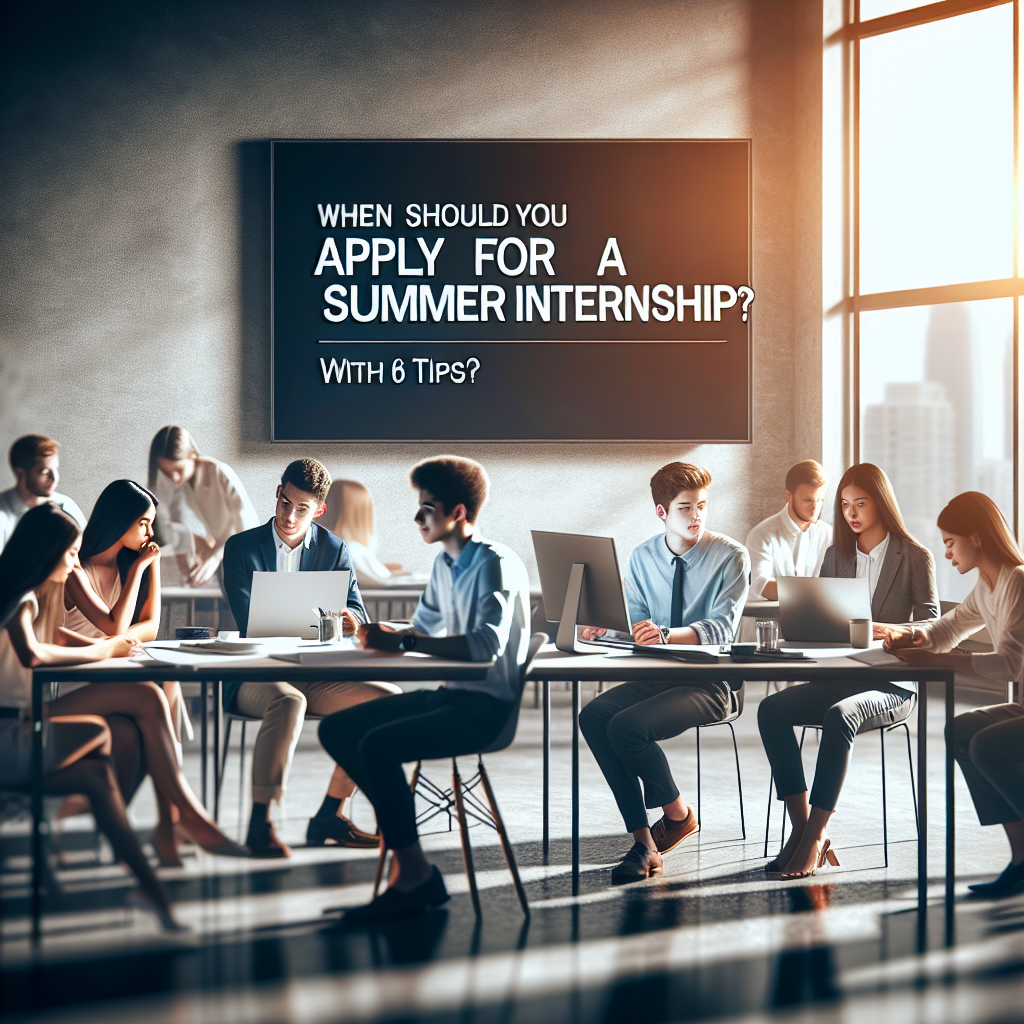 When Should You Apply for a Summer Internship? (With 6 Tips)
