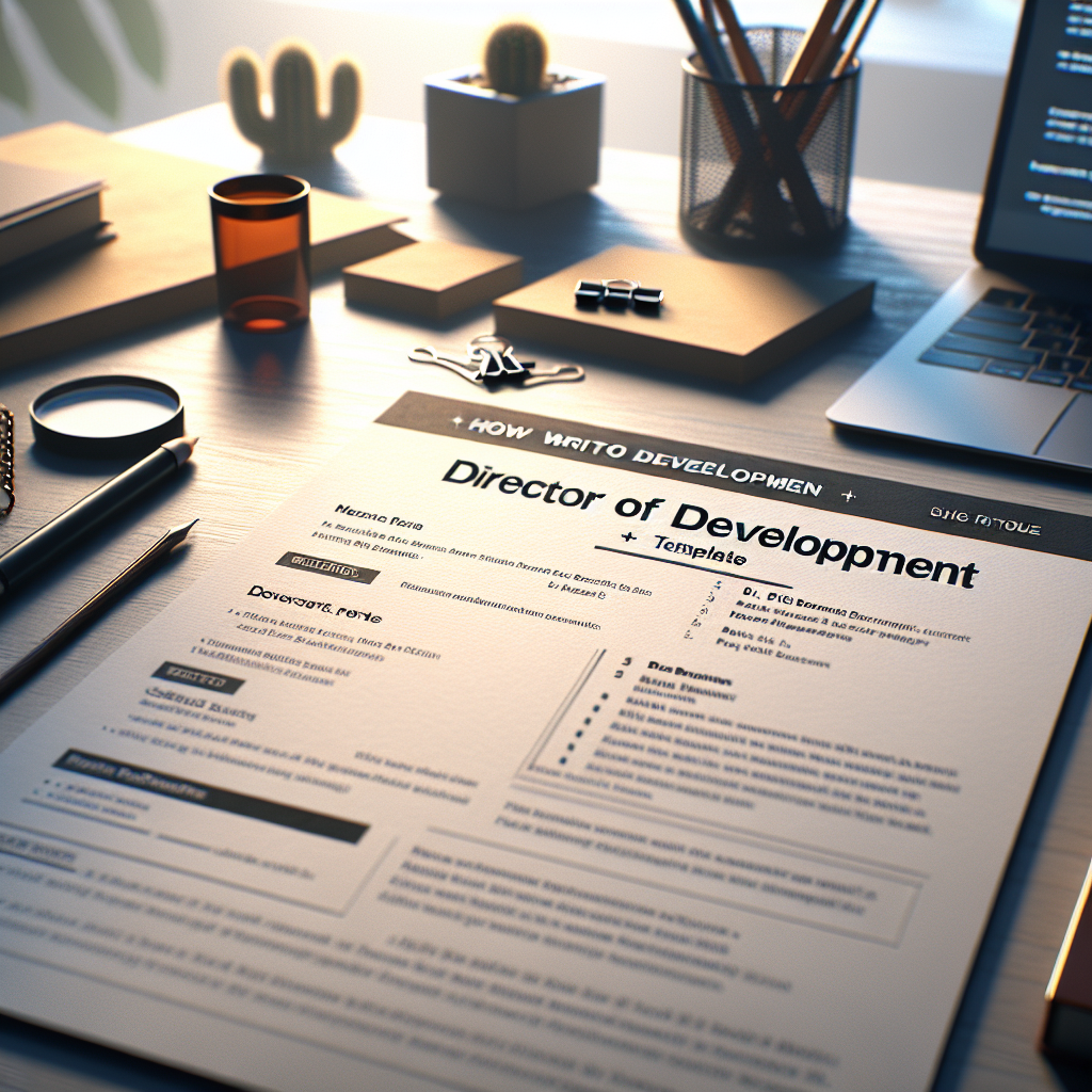How To Write a Director of Development Resume (+ Template)