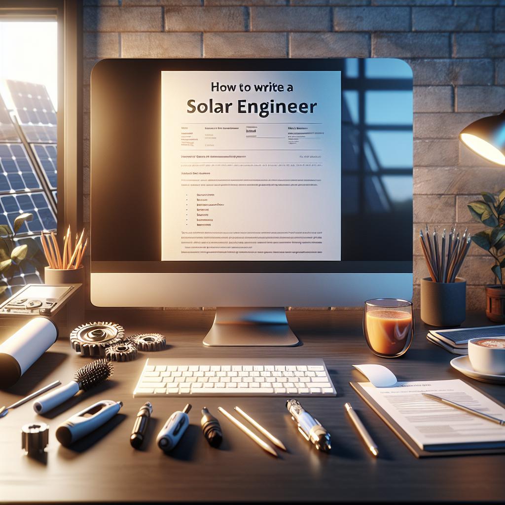 How To Write a Solar Engineer Resume (+ Template)