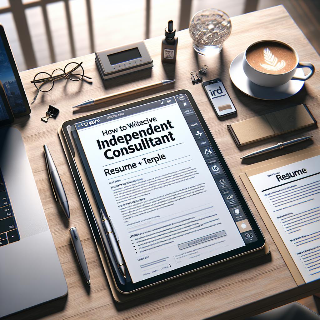 How To Write an Effective Independent Consultant Resume (+ Template)