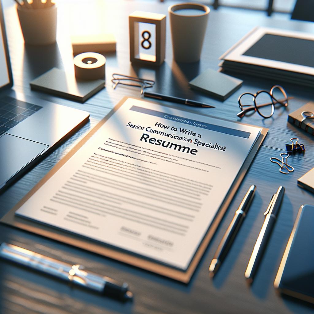How To Write a Senior Communication Specialist Resume (+ Template)