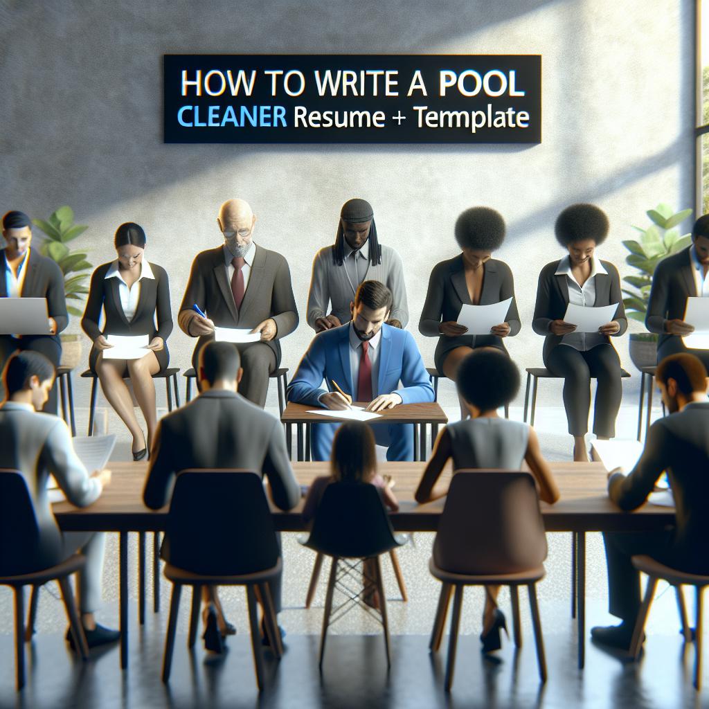 How To Write a Pool Cleaner Resume (+ Template)